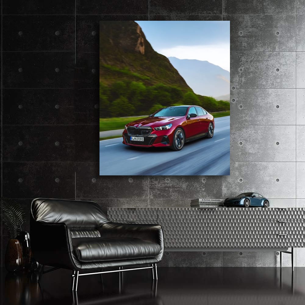 BMW i5 M60 xDrive Red Sedan - Dynamic Elegance on Wheels