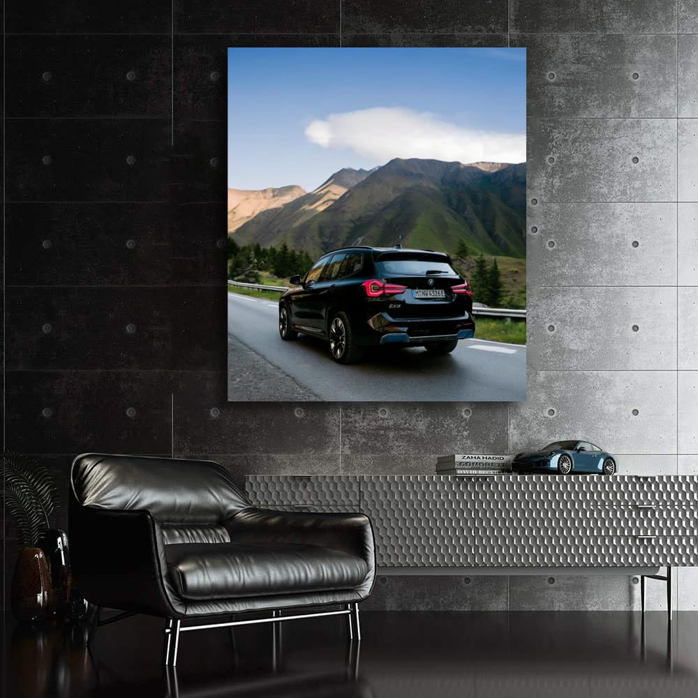 Bmw Ix3 Black Wall Art