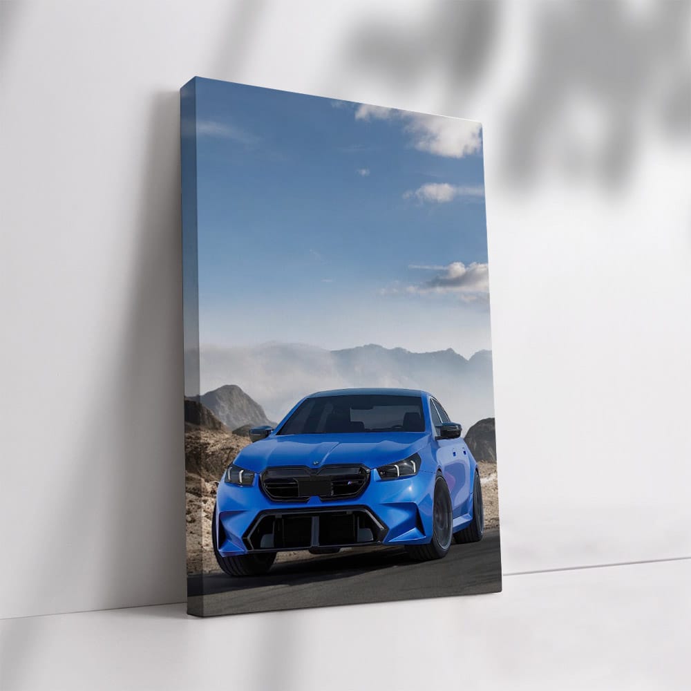 2025 Blue BMW M5 Cruises Through Mountain Roads - Power & Precision