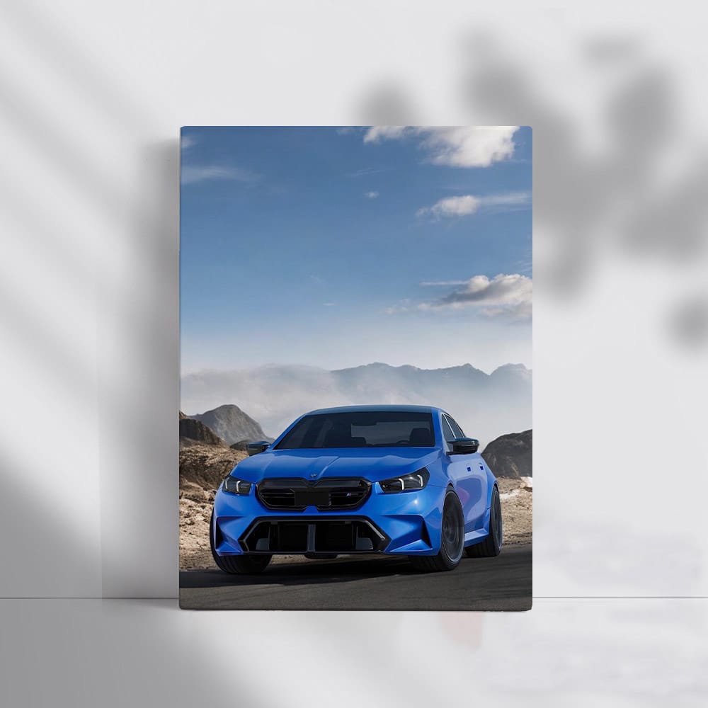 2025 Blue BMW M5 Cruises Through Mountain Roads - Power & Precision