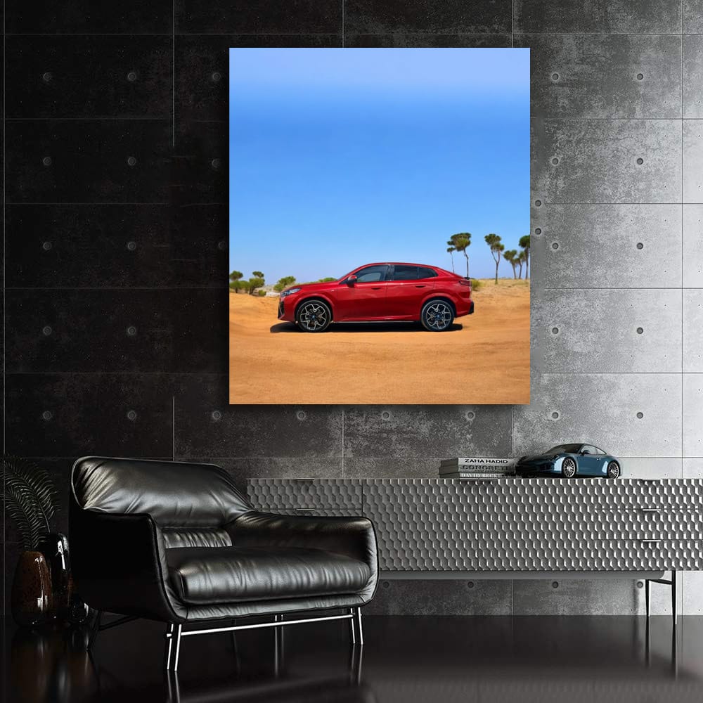 Bmw X4 Red In Deser Wall Art