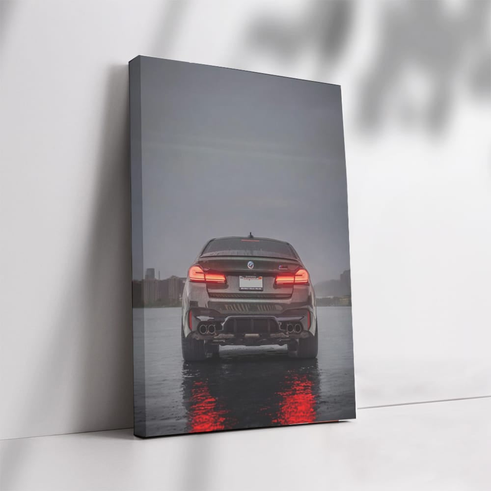 Black BMW M5 F90 in Rain: Elegance Meets Power