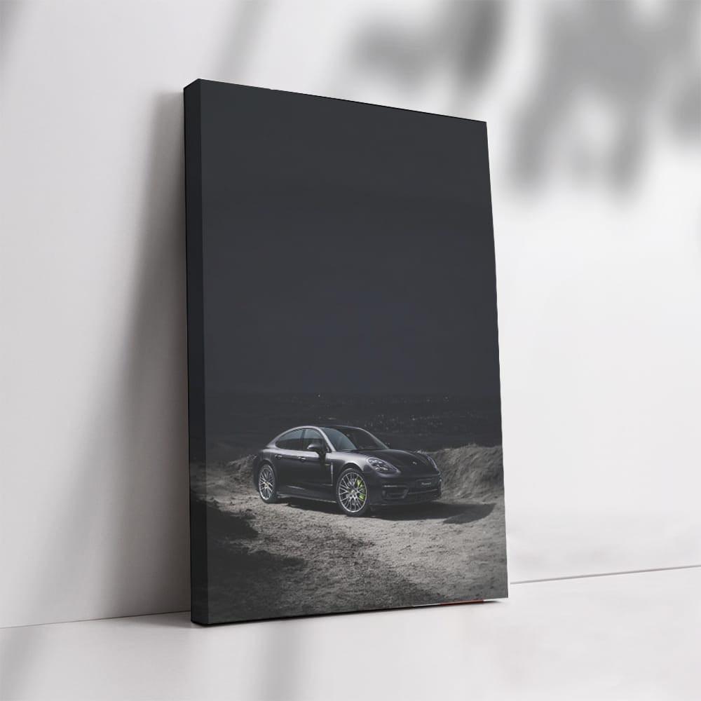 Black Night Porsche Panamer Wall Art