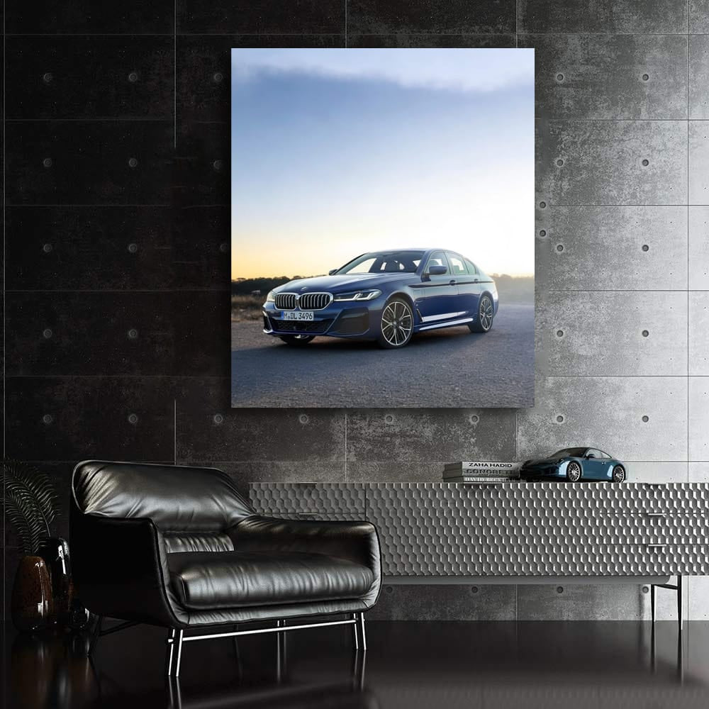 Blue Bmw G30 Hybri Wall Art