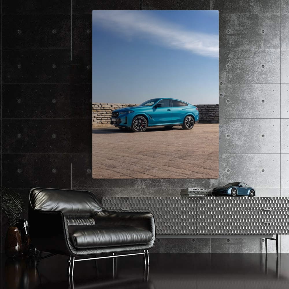 Sleek Blue BMW X6 M60i - Pinnacle of Luxury and Power