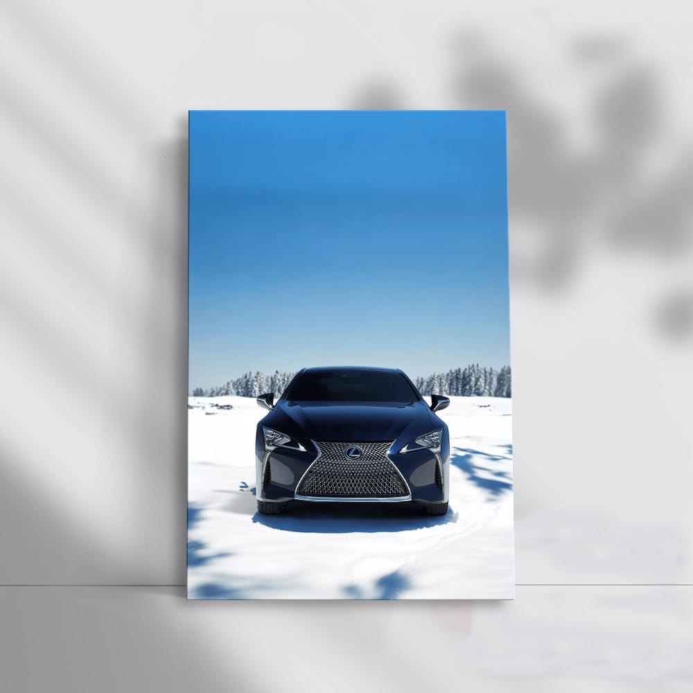 Blue Lexus LC 500h Winter