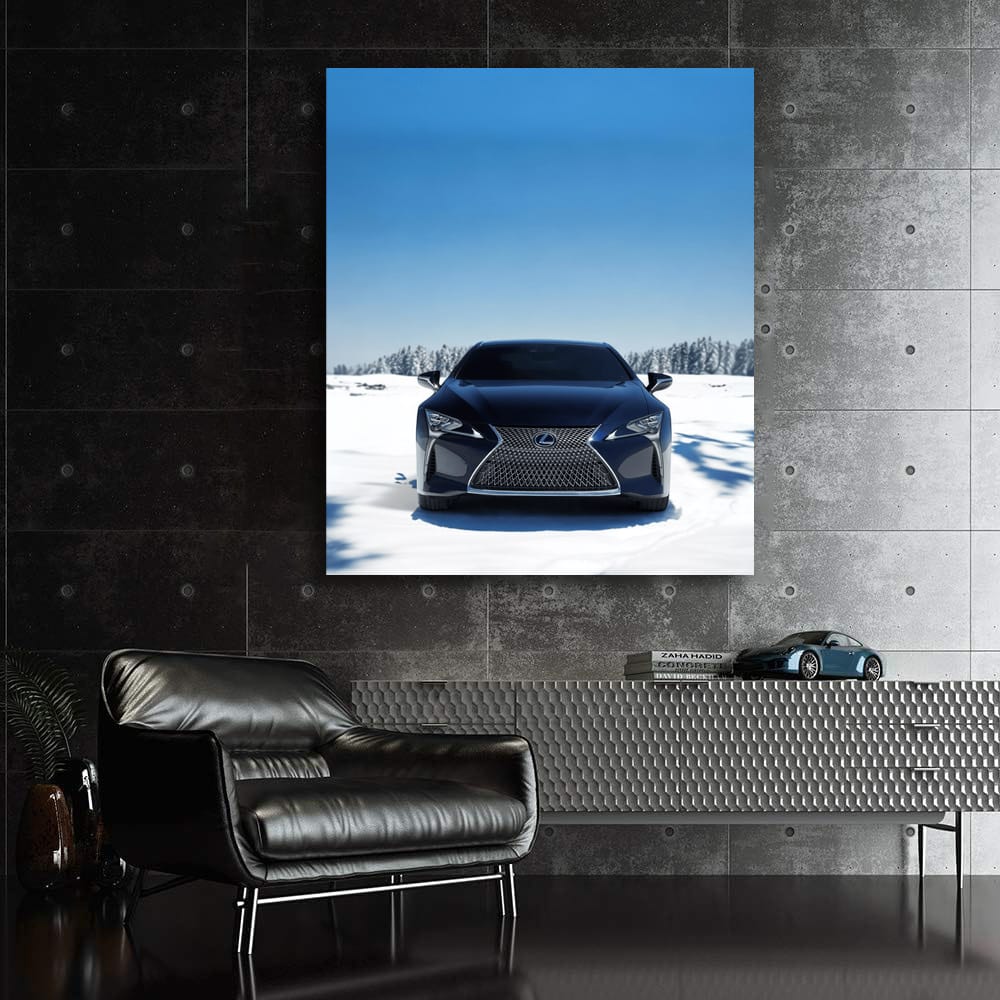 Blue Lexus LC 500h Winter