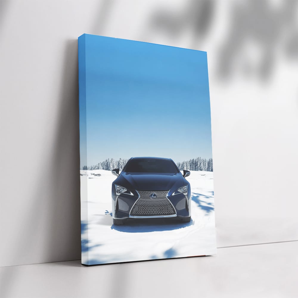 Blue Lexus LC 500h Winter