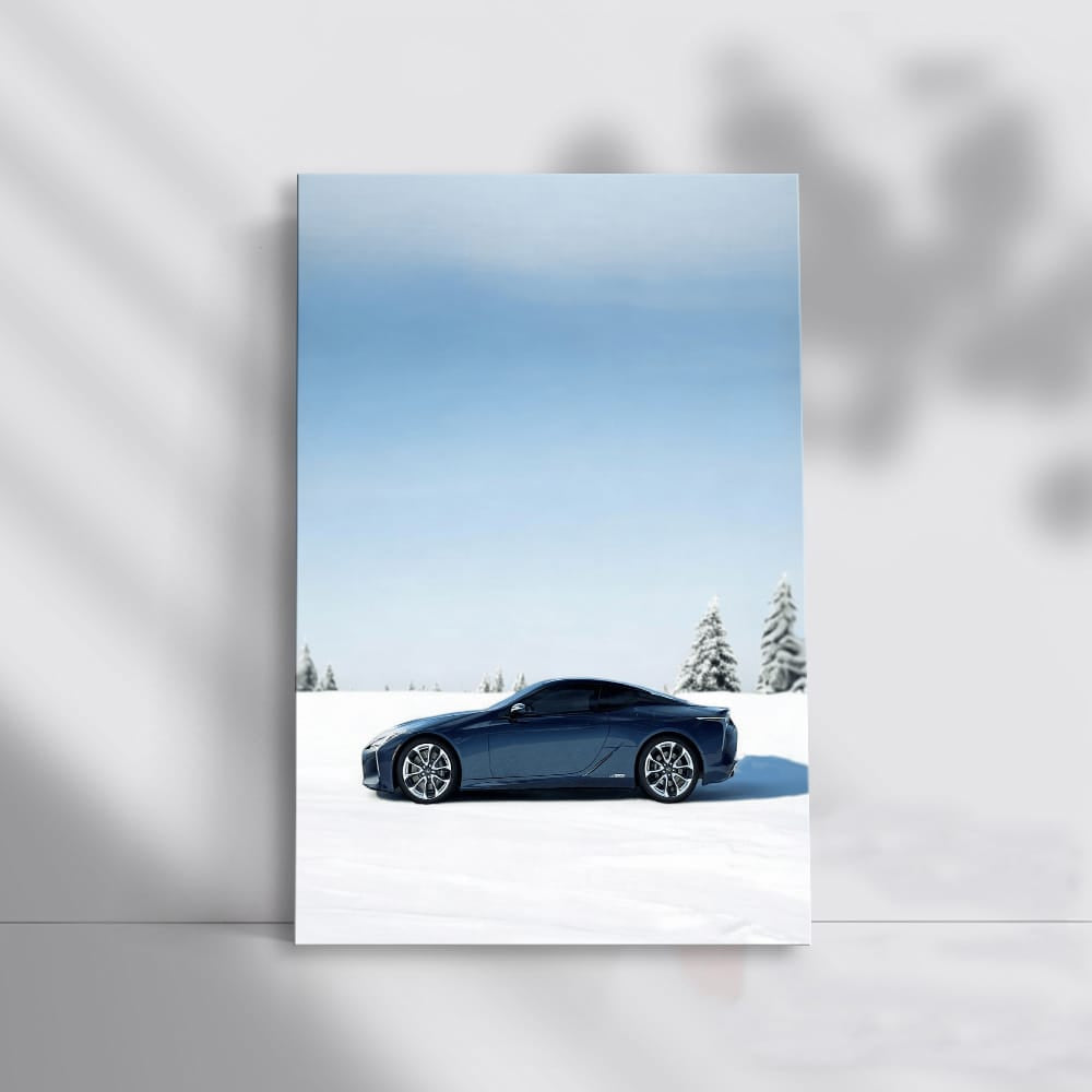 Blue Lexus LC 500h Winter 2