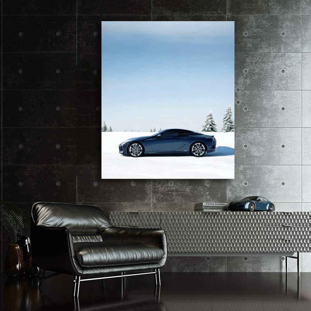 Blue Lexus LC 500h Winter 2