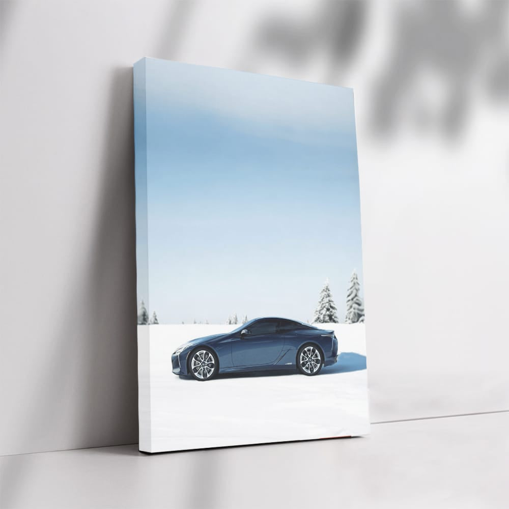 Blue Lexus LC 500h Winter 2