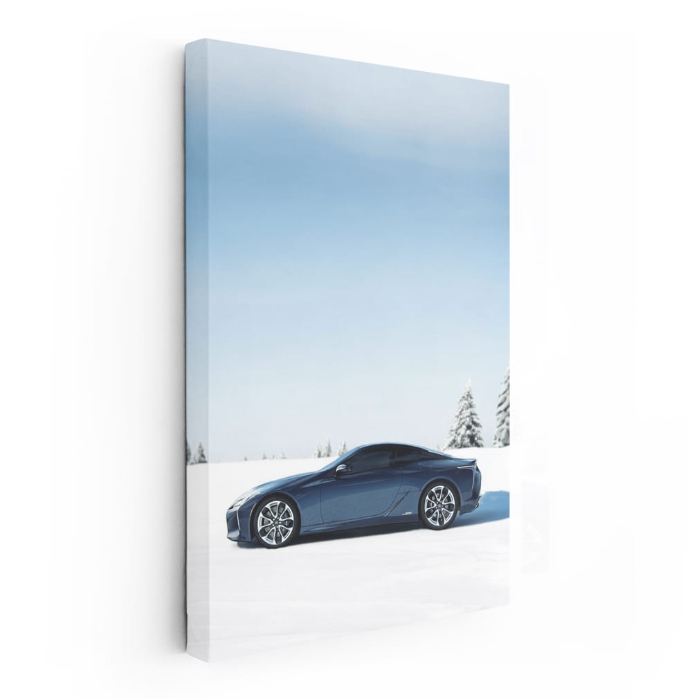 Blue Lexus LC 500h Winter 2