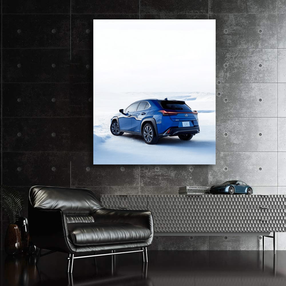 Blue Lexus UX in Winter - Stylish and Bold Adventure