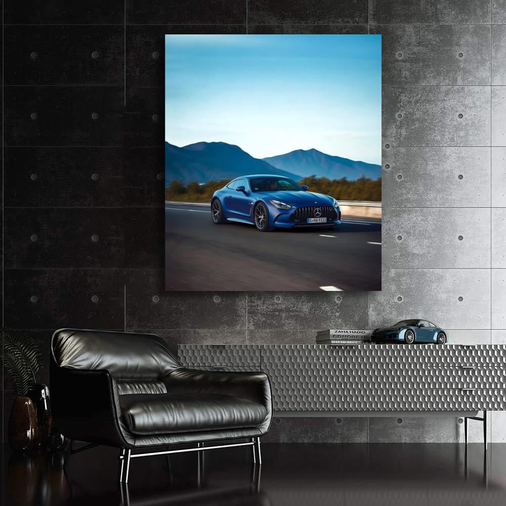 Blue Mercedes GT 63 in Scenic Mountains - Unleash Power