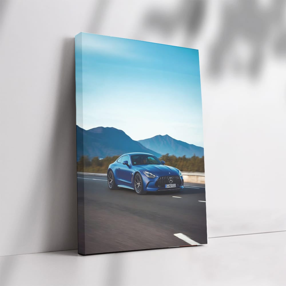 Blue Mercedes GT 63 in Scenic Mountains - Unleash Power