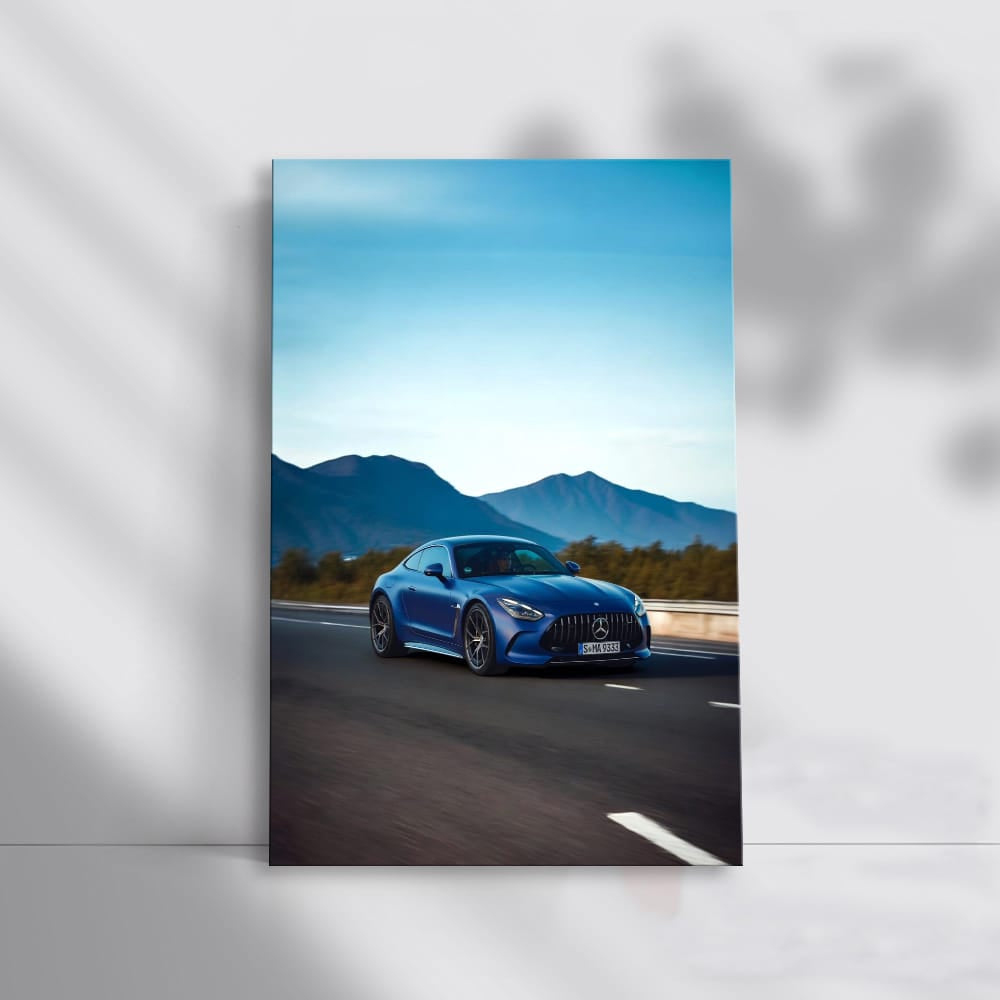 Blue Mercedes GT 63 in Scenic Mountains - Unleash Power