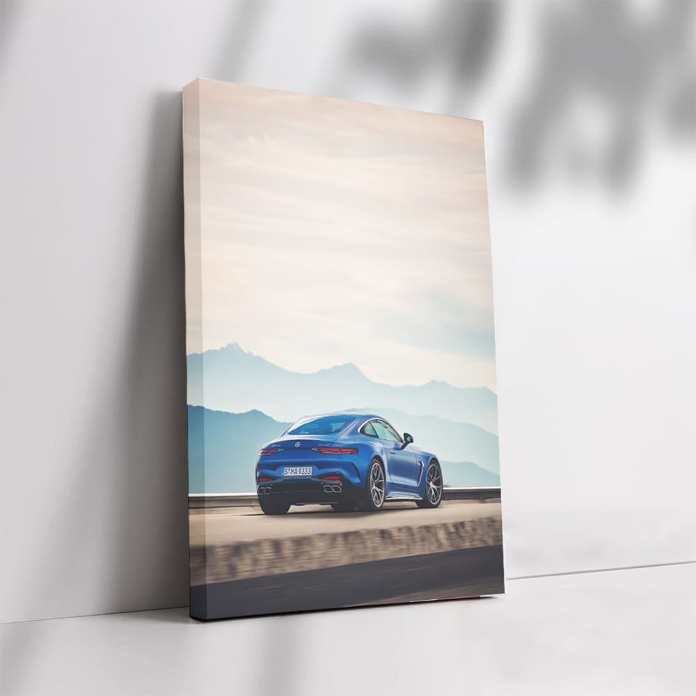Blue Mercedes GT 63 in Mountains - Power and Elegance