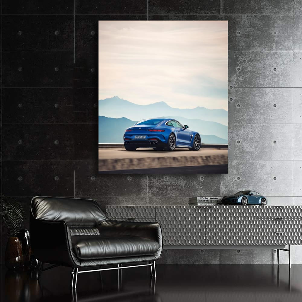 Blue Mercedes GT 63 in Mountains - Power and Elegance