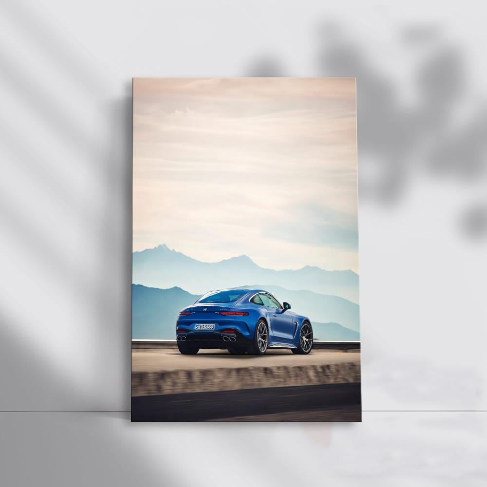 Blue Mercedes GT 63 in Mountains - Power and Elegance