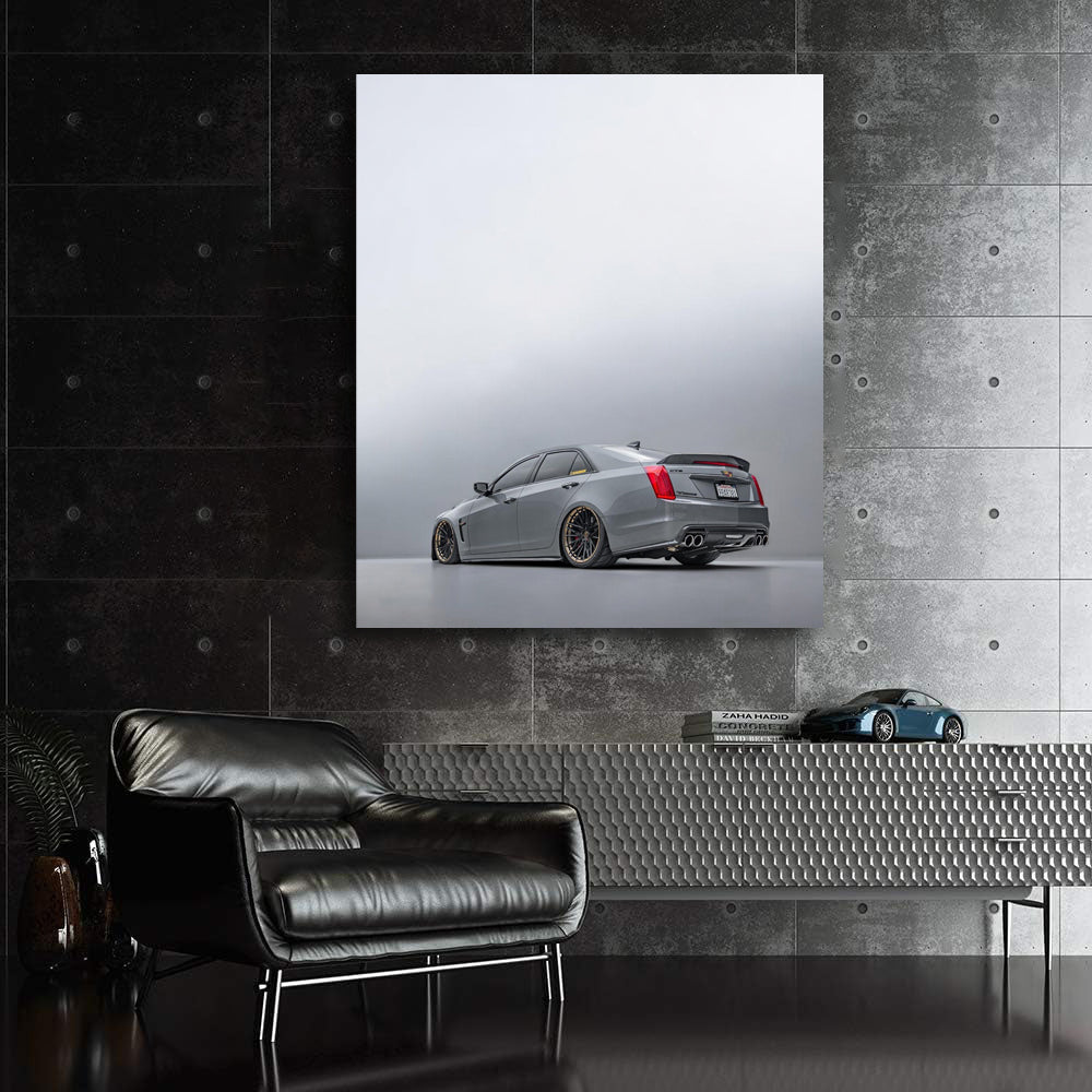Cadillac 7 Gray Parked - Sleek Luxury Performance