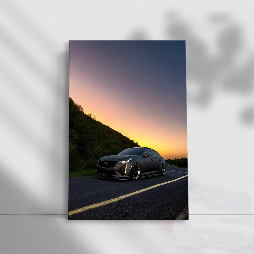 Sunset View of Cadillac CT5-V - Elegance and Power