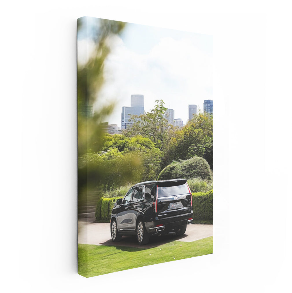 Cadillac Escalade with Urban Skyline - Bold Elegance