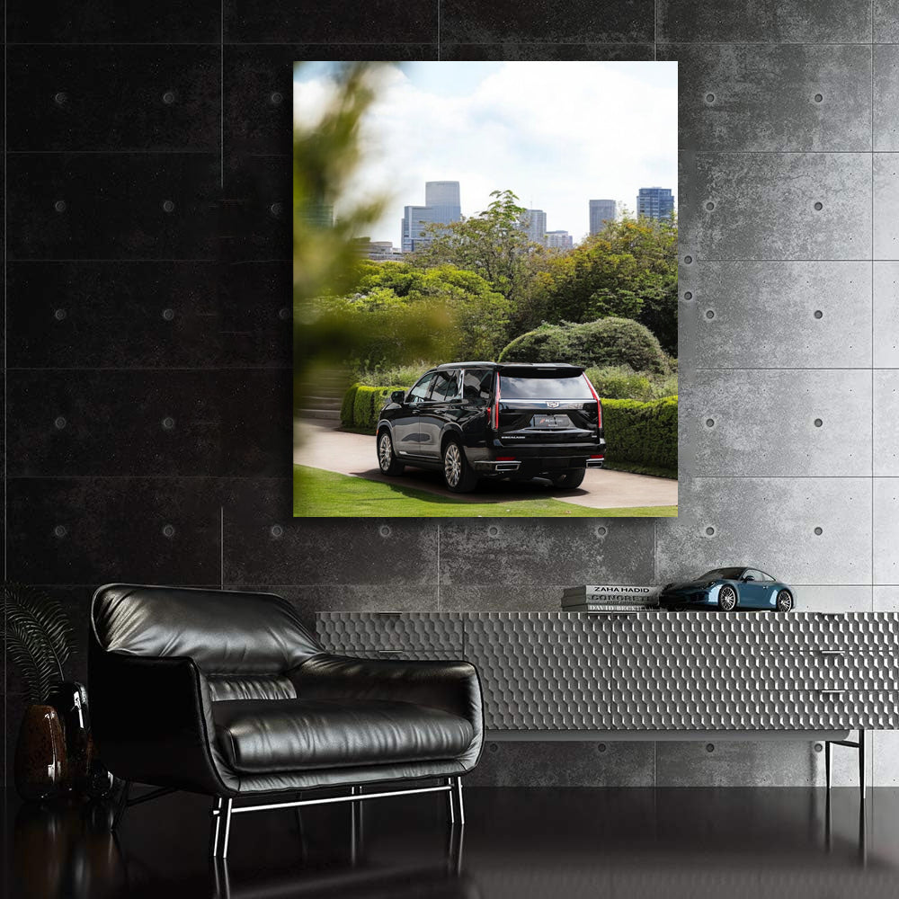 Cadillac Escalade with Urban Skyline - Bold Elegance