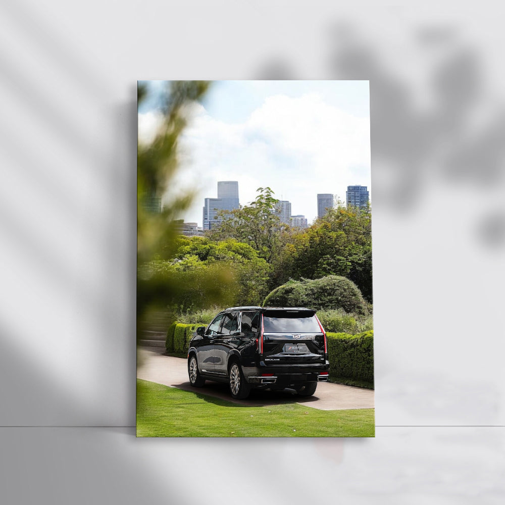 Cadillac Escalade with Urban Skyline - Bold Elegance