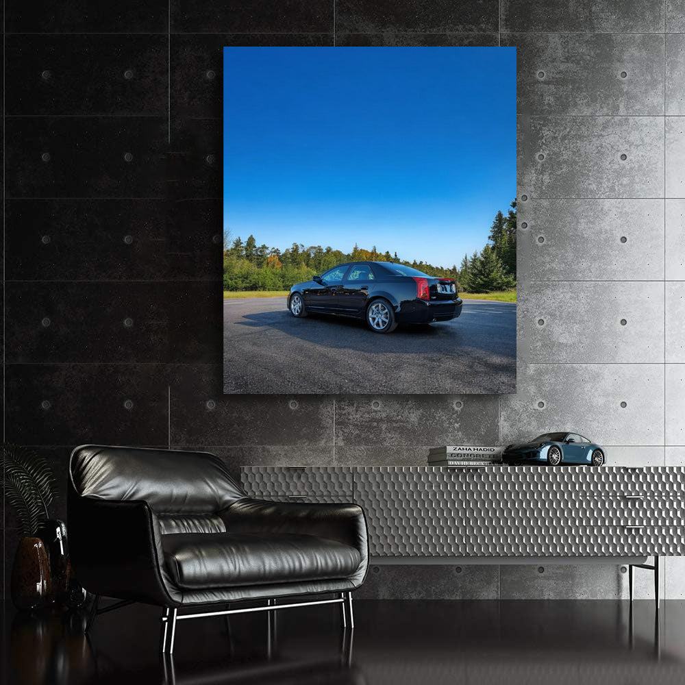 Sleek Cadillac in Natural Setting - Elegance on Wheels