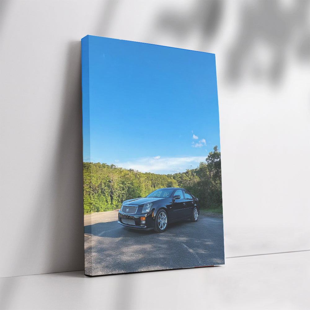Black Cadillac in Nature - Elegance and Power