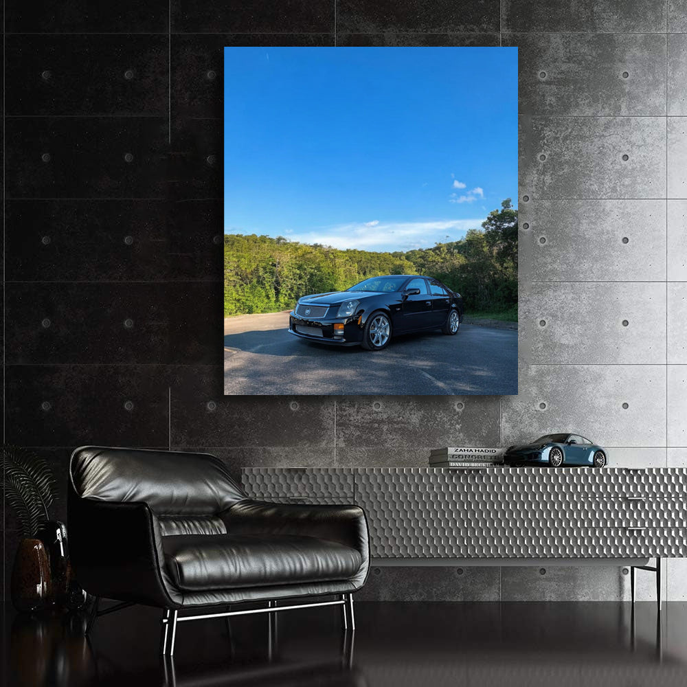 Black Cadillac in Nature - Elegance and Power