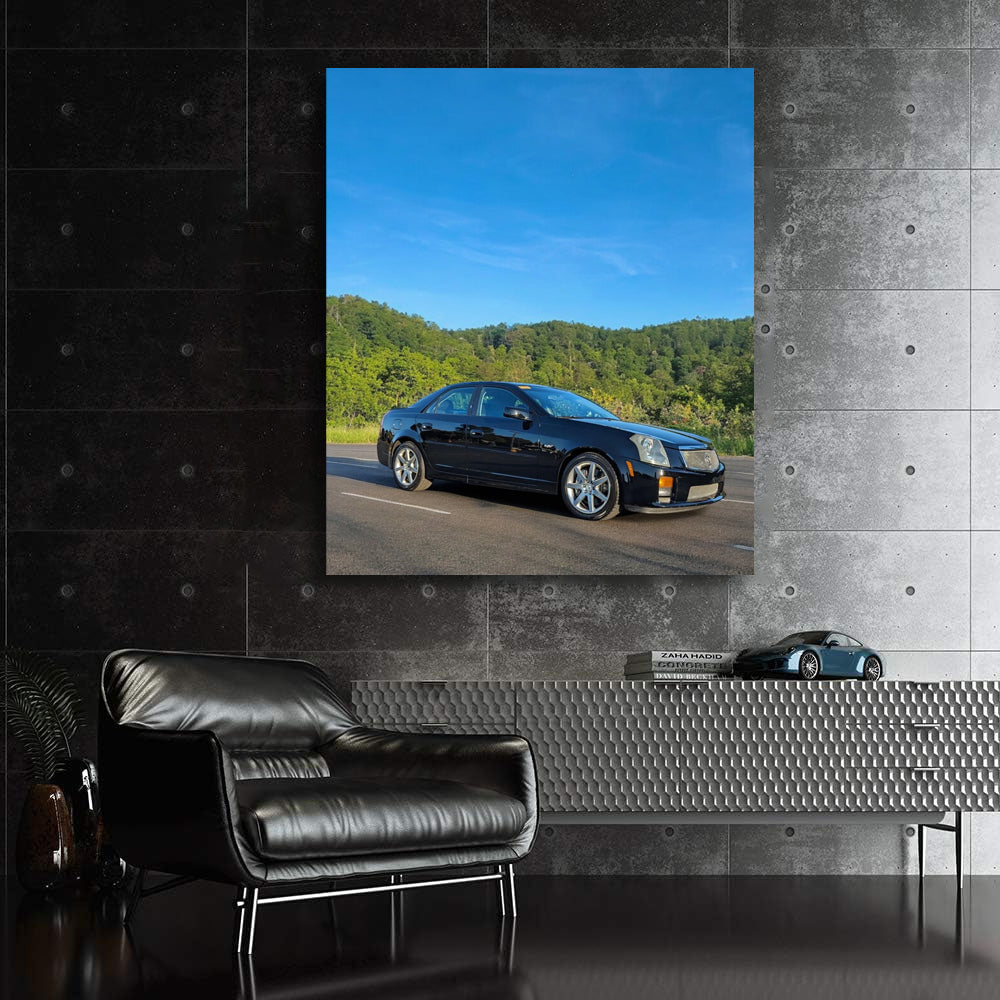 Black Cadillac in Wild - Elegance Meets Adventure