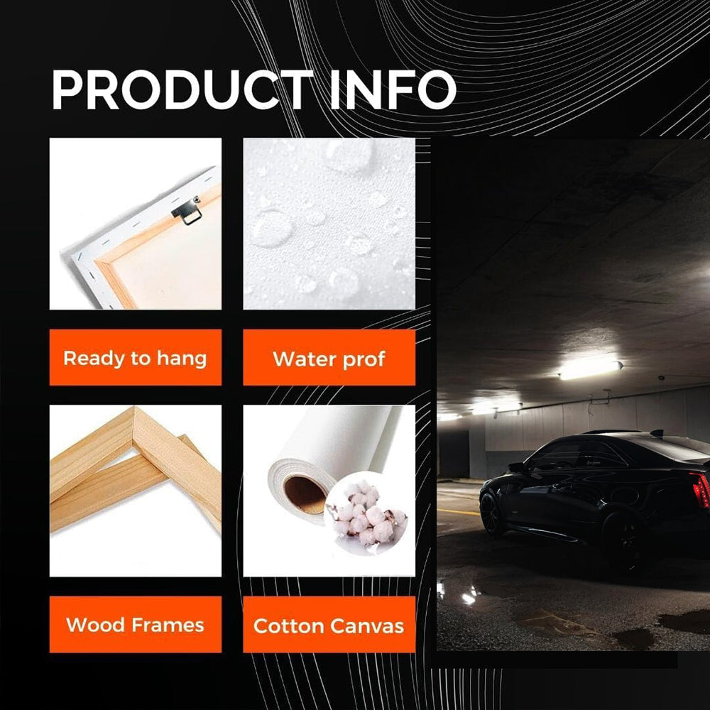 Black Cadillac in Underground Parking - Elegance Redefined