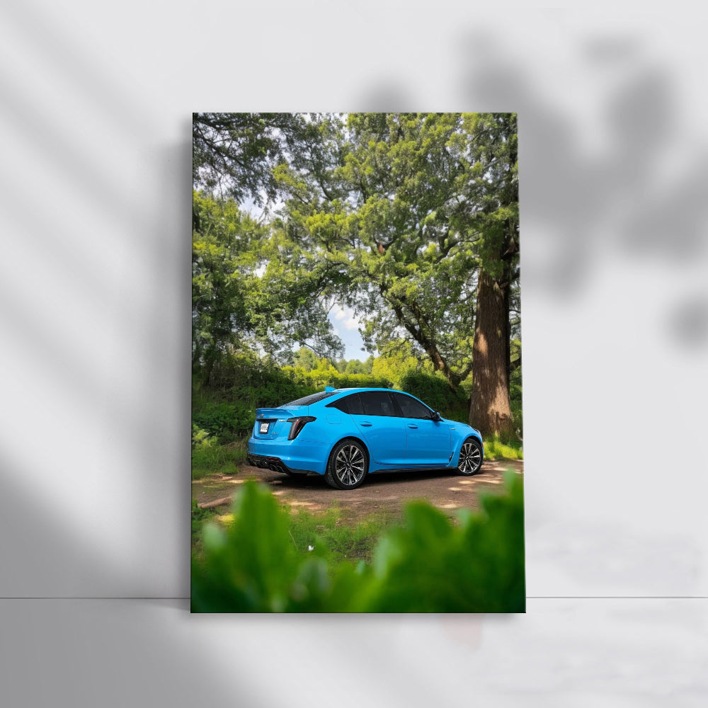 Forest Blue Cadillac - Classic Beauty in Nature
