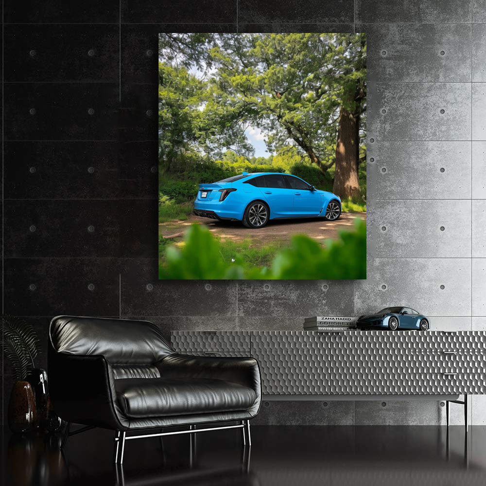 Forest Blue Cadillac - Classic Beauty in Nature