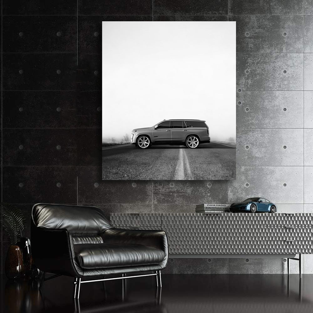 Classic Black and White Cadillac - Timeless Elegance
