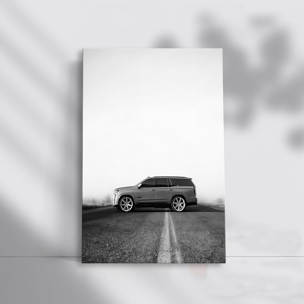 Classic Black and White Cadillac - Timeless Elegance