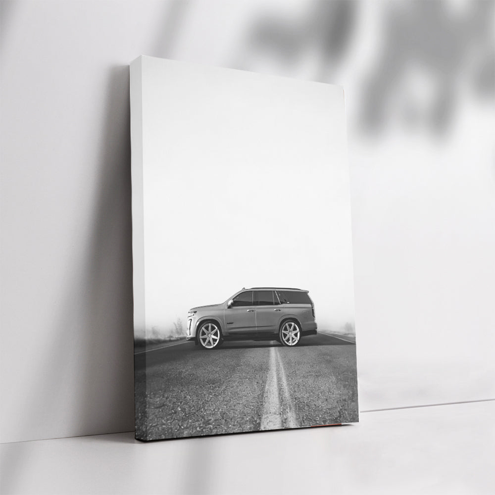 Classic Black and White Cadillac - Timeless Elegance