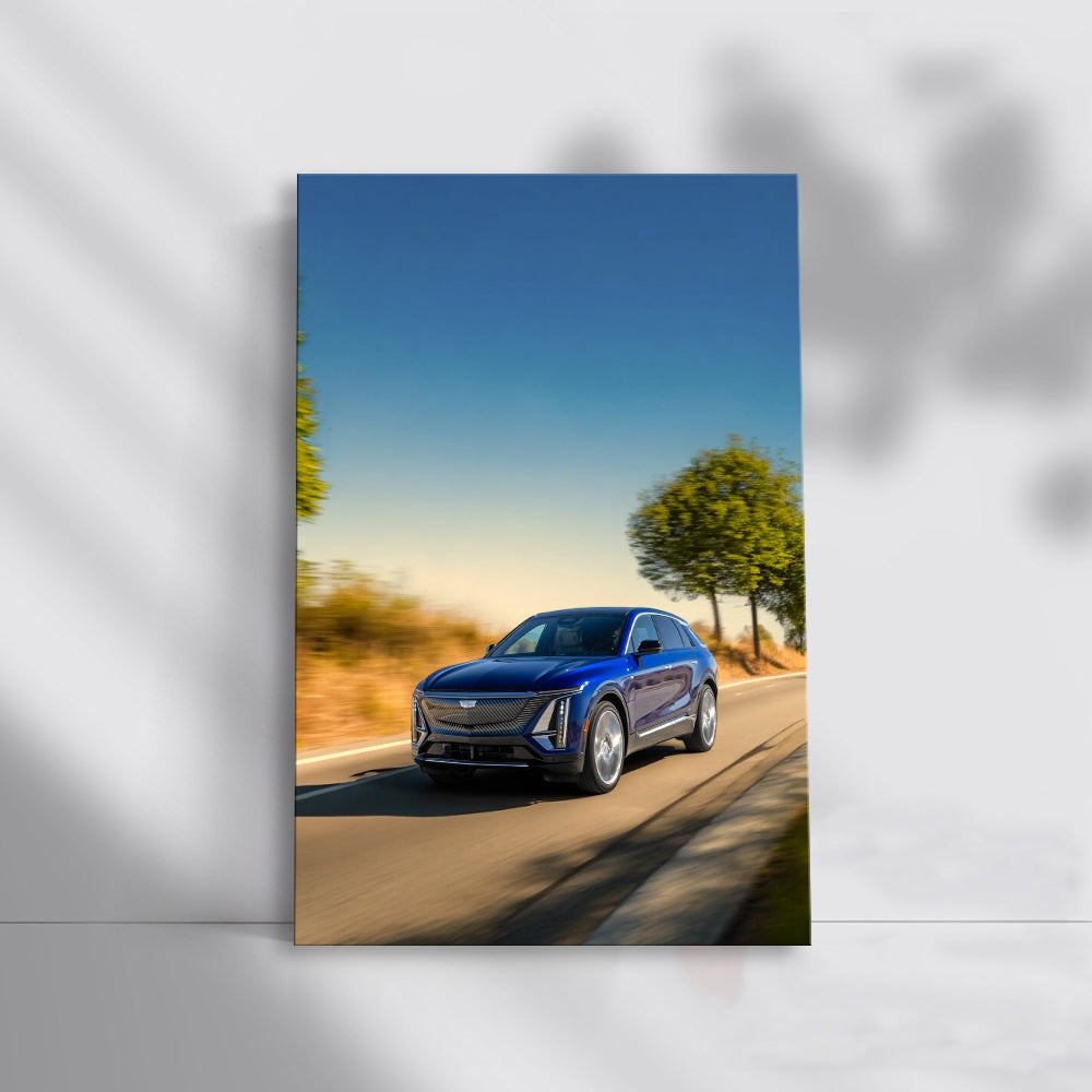 Cadillac Navigates Forest - Sleek and Adventurous Drive