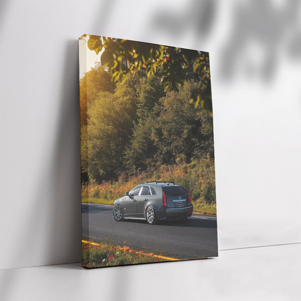 Cadillac Navigates Forest - Adventure Awaits in Style