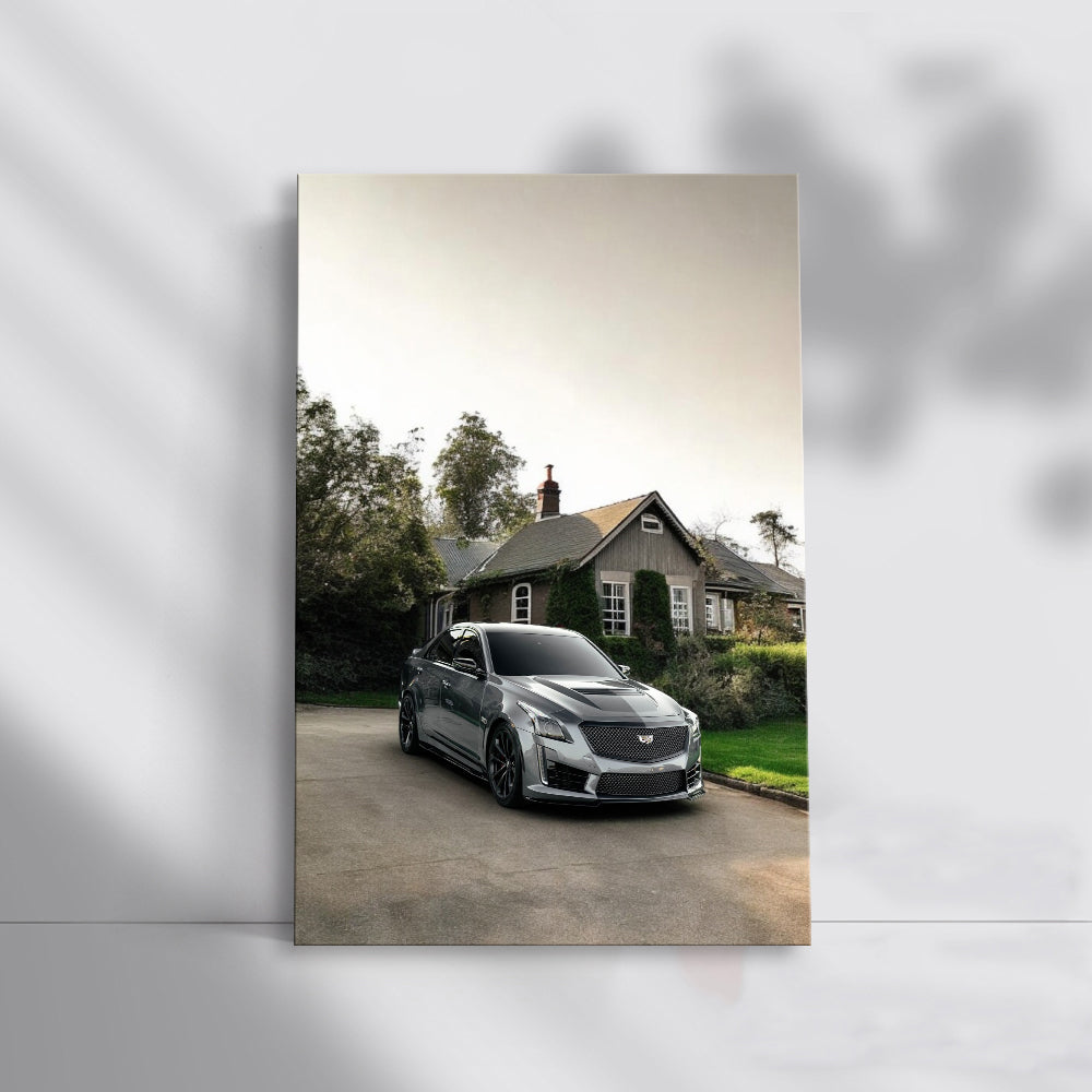 Gray Cadillac in Village - Elegant and Timeless