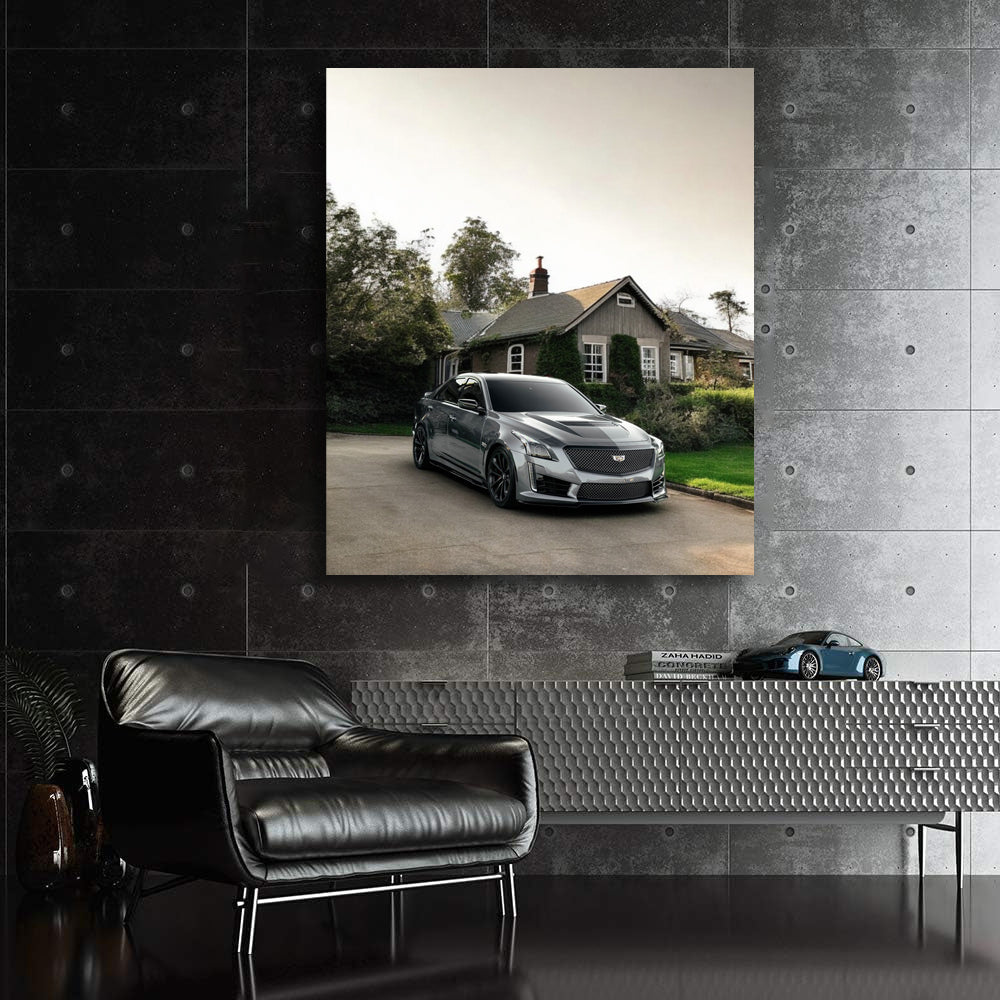 Gray Cadillac in Village - Elegant and Timeless