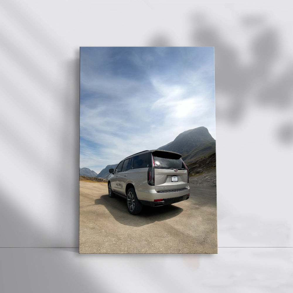 Cadillac in Mountains - Elegant Adventure Awaits