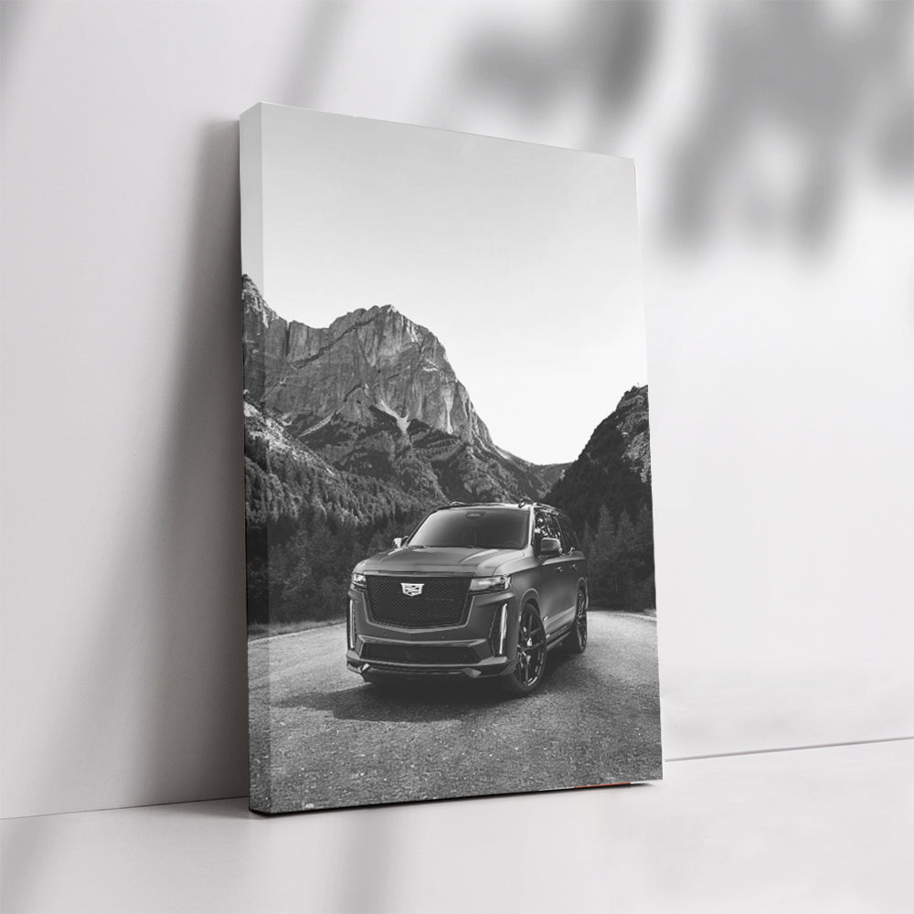 Monochrome Cadillac Elegance - Timeless Style in Motion