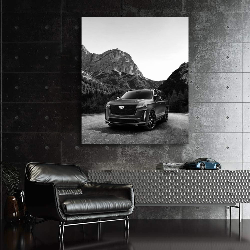 Monochrome Cadillac Elegance - Timeless Style in Motion