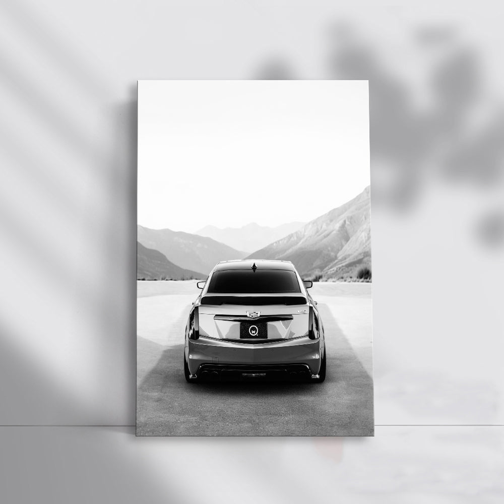 Monochrome Cadillac - Sleek Elegance in Classic Design