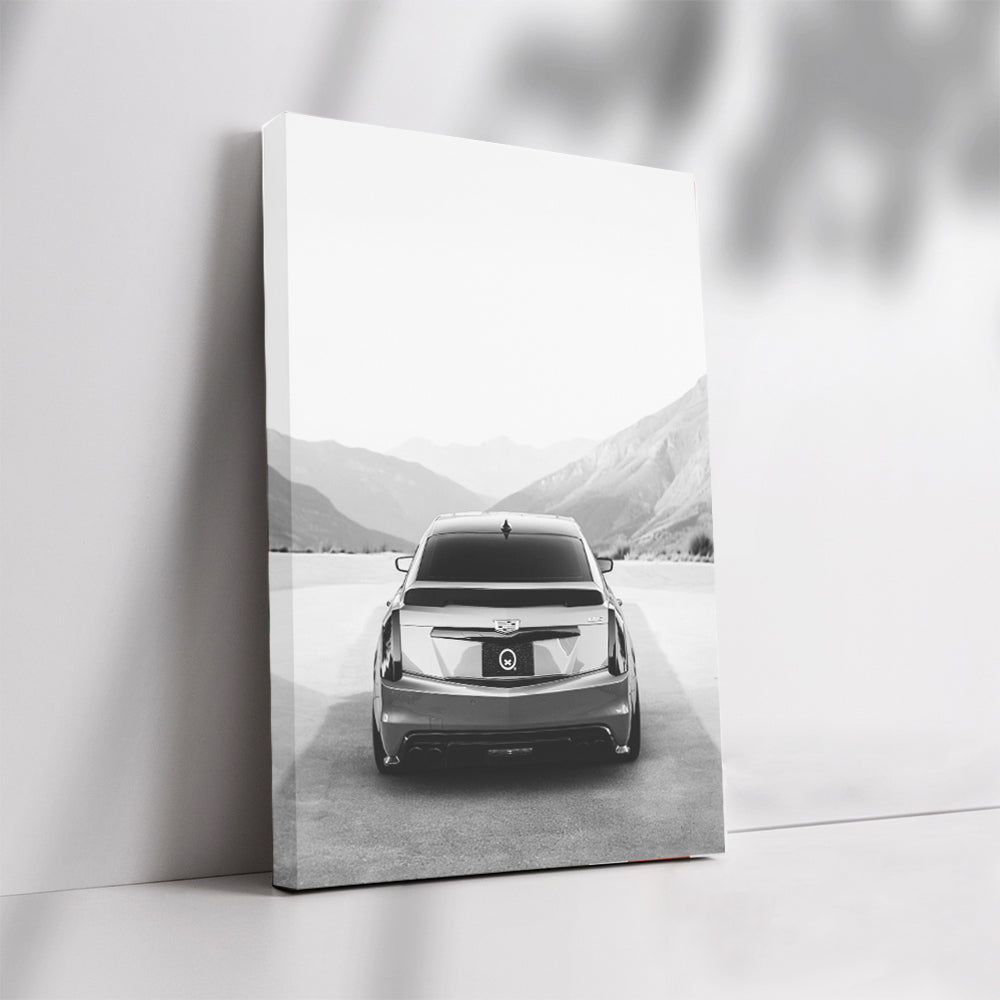 Monochrome Cadillac - Sleek Elegance in Classic Design