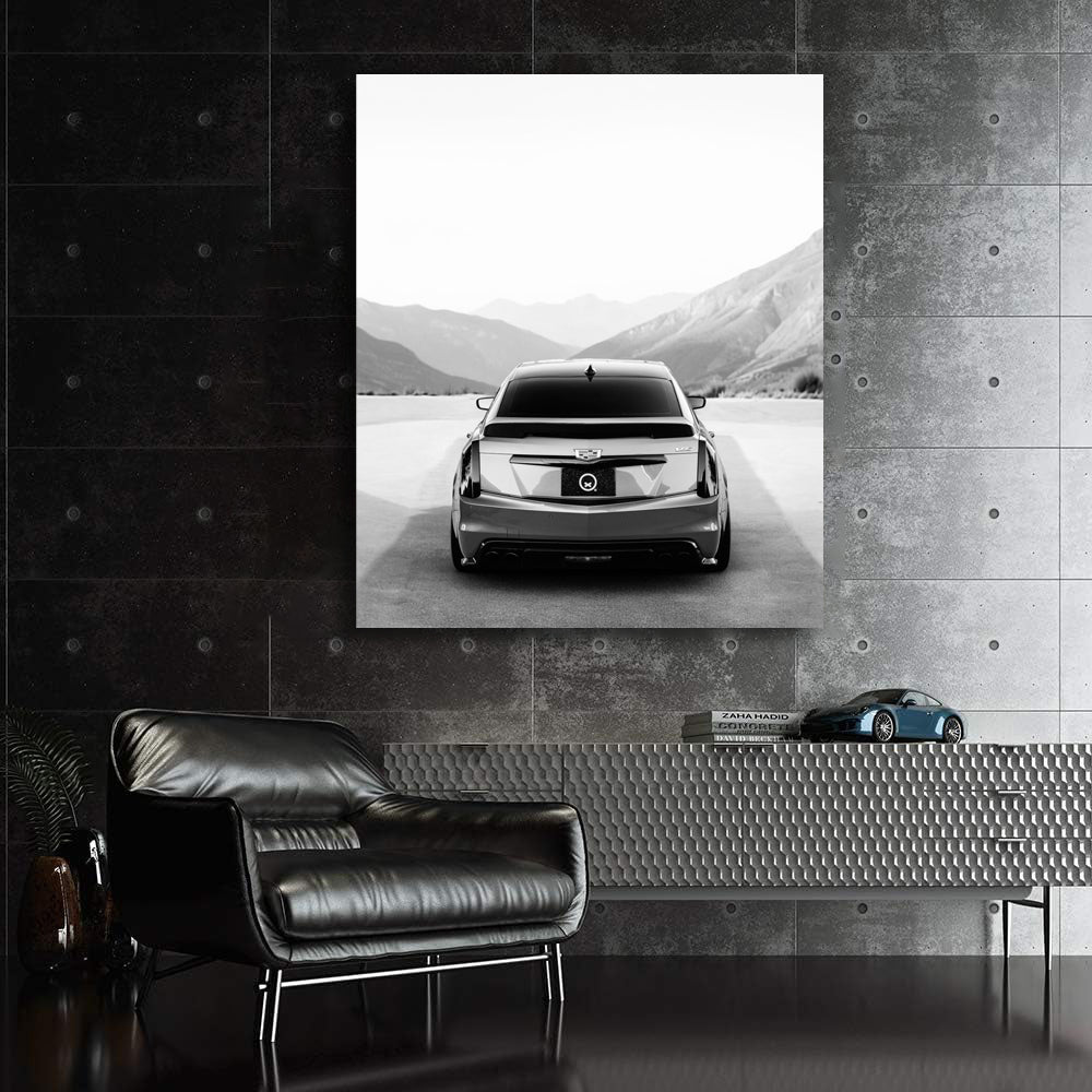 Monochrome Cadillac - Sleek Elegance in Classic Design