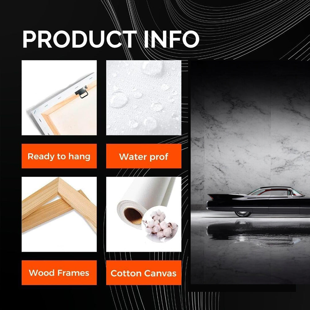 Vintage Black Cadillac Marble - Classic Elegance