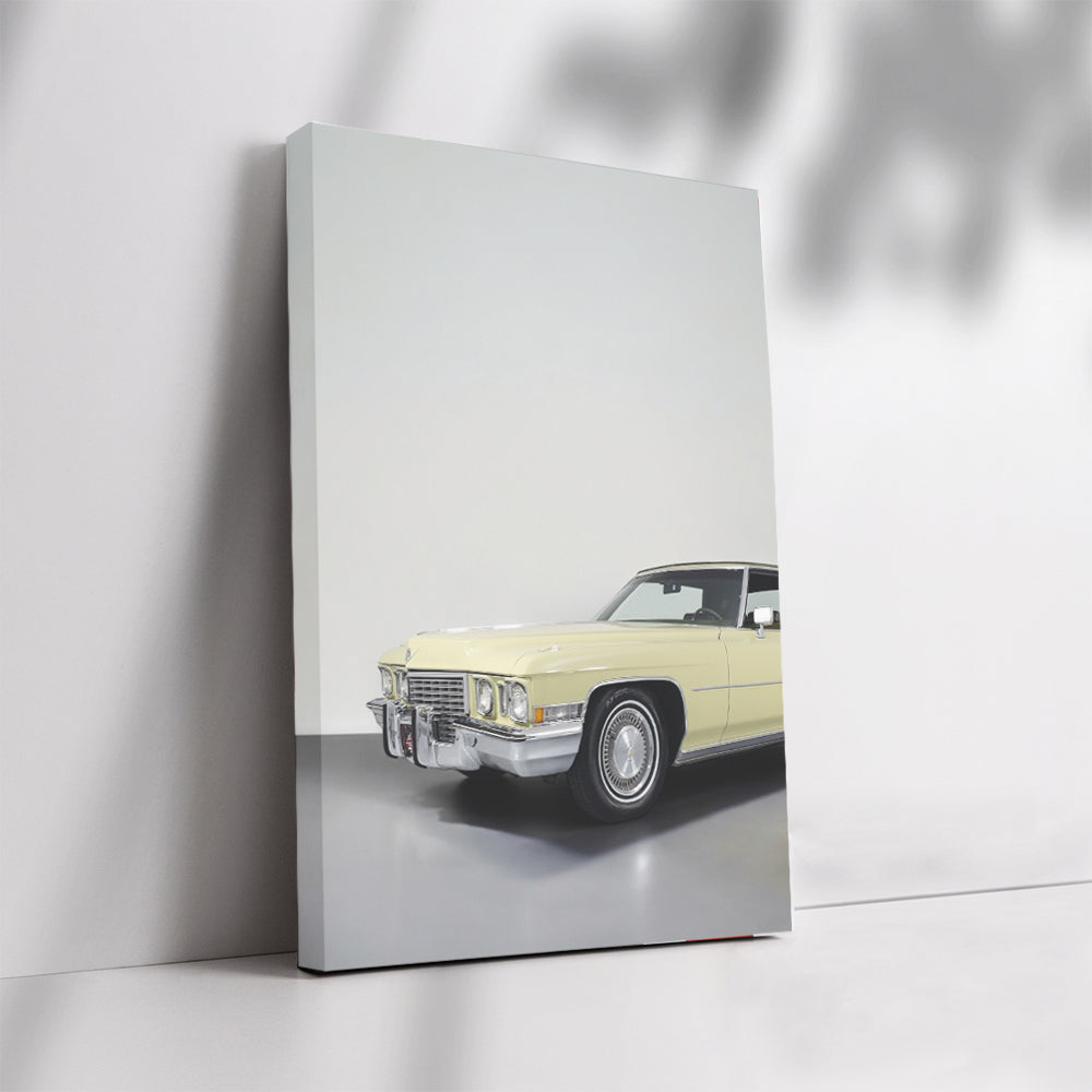 Vintage Yellow Cadillac - Classic Elegance on Wheels
